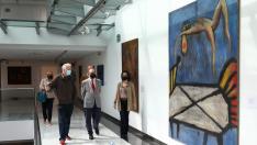 Lambán ha visitado el Centro de Arte y Exposiciones de Ejea (CAEE)