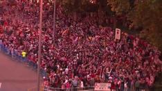 El triunfo liguero desata la euforia Atlética por las calles de Madrid