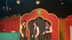 Jano, Serrucho y Kiny, durante uno de los ensayos de la obra.