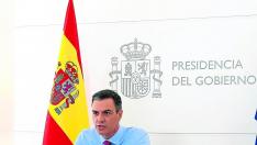 Sánchez mantuvo ayer una videoconferencia con el secretario general de la OTAN, Jens Stoltenberg