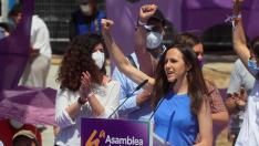 Ione Belarra da un discurso durante la última jornada de la IV Asamblea de Podemos, en la que ha sido elegida secretaria general