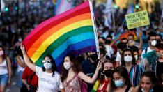 Manifestación del Orgull LGTB+ bajo el lema Els drets trans són drets humans