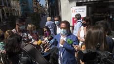 José Luis Yzuel, presidente nacional de la hostelería, en la rueda de prensa celebrada este miércoles