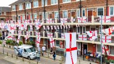 Las calles de Londres, decoradas con banderas para la final