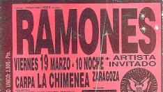 Entrada del concierto de Ramones en Zaragoza (1993)