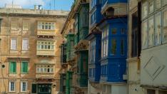 Foto de archivo de edificios en La Valeta, capital de Malta