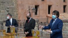 Los presidentes de Aragón, Castilla y León y Castilla-La Mancha, en Albarracín, para reclamar la aplicación de ventajas fiscales a las empresas.