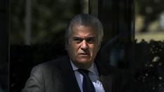 El extesorero del PP Luis Bárcenas, a su salida de la sede de la Audiencia Nacional, después de comparecer, a 16 julio de 2021, en Madrid (España).