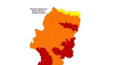 Alerta roja de peligro de incendios forestales en Aragón.
