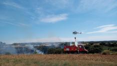 Un incendio en Berbegal quema cinco hectáreas de monte