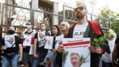 Bielorrusos en Ucrania protestan por la muerte de Shishov