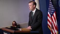 U.S. national security adviser Jake Sullivan holds a news briefing about the situation in Afghanistan