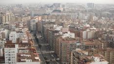 Vista panorámica desde la última planta del edificio de Torre Zaragoza. gsc