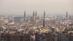 Vista panorámica desde la última planta del edificio de Torre Zaragoza