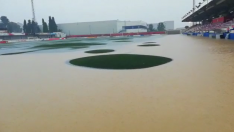 Inundación del campo de fútbol de Monzón