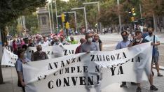 Protesta conjunta de los trabajadores del bus y del tranvía en Independencia
