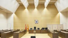 Los acusados y los abogados entraron en la Sala 3 del edificio de Fueros de Aragón de la Ciudad de la Justicia.
