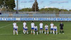 Una formación del Real Zaragoza juvenil.