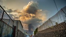 Gran Columna de humo del volcán