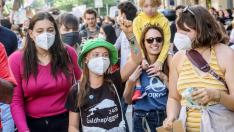Greta Thunberg encabeza una manifestación de 50.000 jóvenes en Milán durante un nuevo acto de los 'Fridays For Future' (Viernes para el futuro)