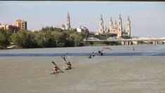 Trofeo Ibercaja Ciudad de Zaragoza celebrado este domingo en el río Ebro.