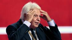 Felipe González, durante su intervención en el Congreso del PSOE.