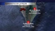 Dos terremotos de magnitud 4,5 sacuden La Palma mientras la lava está a escasos metros del mar