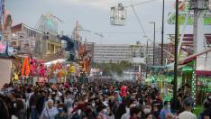 Ferias en el recinto de Valdespartera de Zaragoza durante las 'no fiestas' del Pilar de 2021.