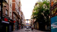 Vista de la calle Delicias, incluida en el proyecto piloto del plan local de comercia.