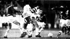 Último Burgos-Real Zaragoza en El Plantío, en 1992.