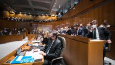 Luis María Beamonte, durante el discurso de Lambán este miércoles