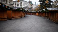 Las calles de Viena vacías por el confinamiento del país, comenzado este lunes. AUSTRIA PANDEMIC CORONAVIRUS COVID19