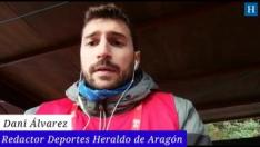 El equipo aragonés vence 0-1 al Mensajero con un solitario gol de Enrique Clemente en el minuto 80 en un partido marcado por la lluvia y el mal estado del terreno de juego.