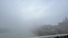 Un día más de niebla en Zaragoza