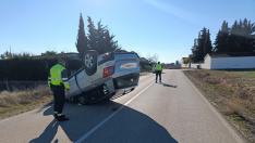 Accidente de tráfico ocurrido en Chimillas.