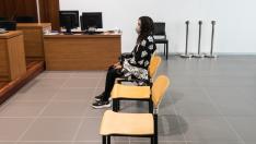 La acusada Yenny Viviana M. R., en la sala de vistas de la Audiencia Provincial de Zaragoza.
