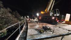 Aspecto que presenta la plataforma que se está construyendo para hacer más ancha la calzada.
