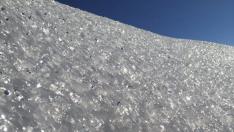 Una imagen de las laderas heladas estos días en el Pirineo.
