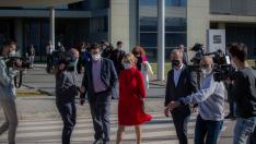 La vicepresidenta, Yolanda Díaz, durante su visita ayer a la planta de Seat de Martorell