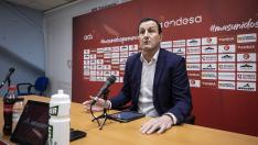 Pep Cargol, en la sala de prensa del pabellón Príncipe Felipe.