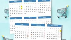 Calendario de apertura de festivos para 2022 en Aragón.