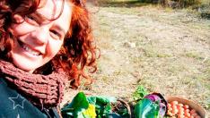 Cristina Pujol, en su finca de Castellote