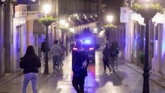 Dispositivo policial durante el segundo estado de alarma en las calles de Huesca