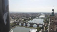 Vista de la capital desde la torre del Pilar