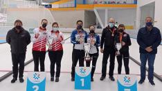 El CH Jaca volvió a conseguir el bronce en el Nacional de dobles mixto de curling.