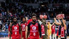 Jordan Bone se retira a los vestuarios tras la derrota ante el Tenerife.