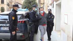 Pedro Lozano alias Rambo de Requena , en los juzgados de Teruel. 22/03/22 foto: Javier Escriche[[[FOTOGRAFOS]]]