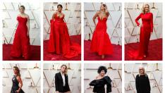 De rojo: Kirsten Dunst, Ariana DeBose, Traci Ellis Boss y Marlee Martin. De negro: Penélope Cuz, Kristen Stewart, Rita Moreno y Jane Campion.
