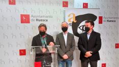 Jesús Marco, Ramón Lasaosa y Fernando Blasco en la presentación de la gala.