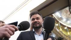 El portavoz de ERC en el Congreso de los Diputados, Gabriel Rufián.